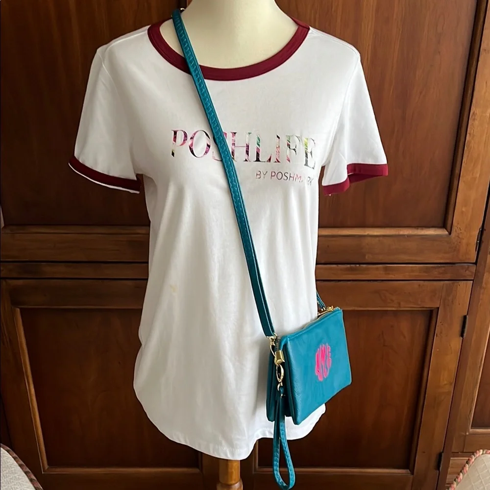Blue Wristlet Clutch/Crossbody Bag NWOT - Picture 11 of 16